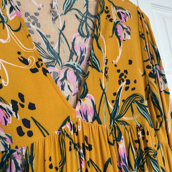 Free People Mustard Floral Dress - Picture 6 of 8